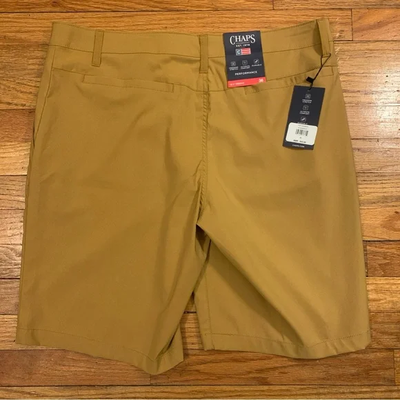 Chaps Performance Golf Shorts Men's 36 X 10.5" Brown Burlwood Stretch Activewear - Picture 2 of 3